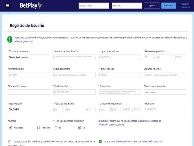 How to Register at Betplay Casino: