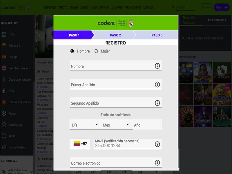 Codere Online Casino is committed