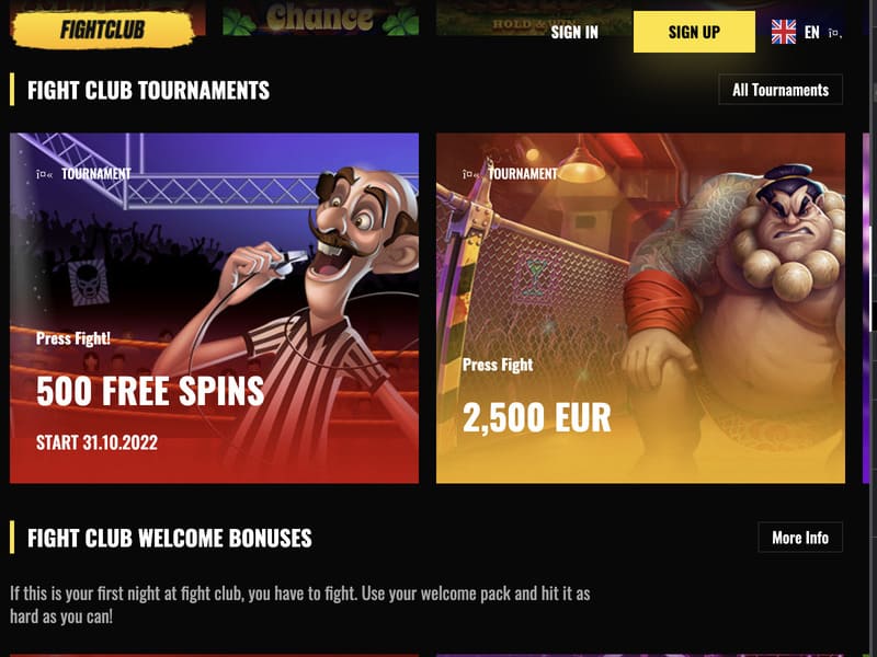 Advantages of Fight Club Casino
