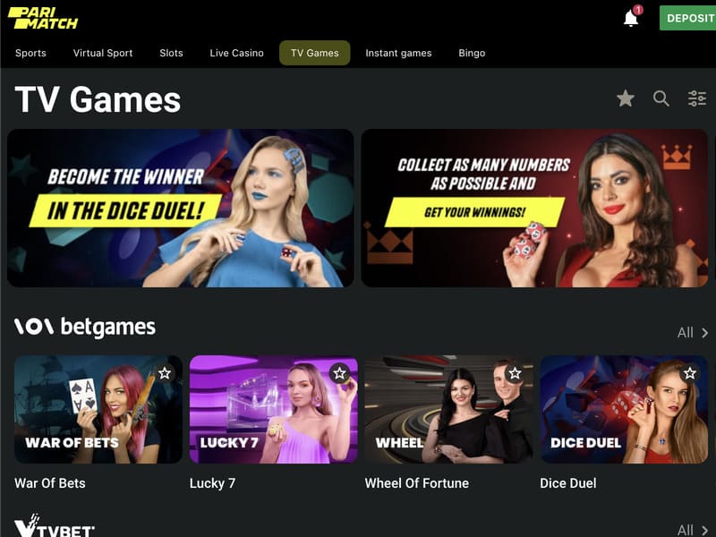 Now that you have funds in your PariMatch casino account